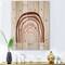 Designart - Terracotta Minimalist Boho Rainbow I - Modern Print on Natural Pine Wood